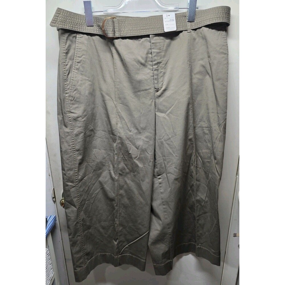 Lauren Ralph Lauren Chino Capri Wide Leg Pants Women's Size 16 Belt Dark Green